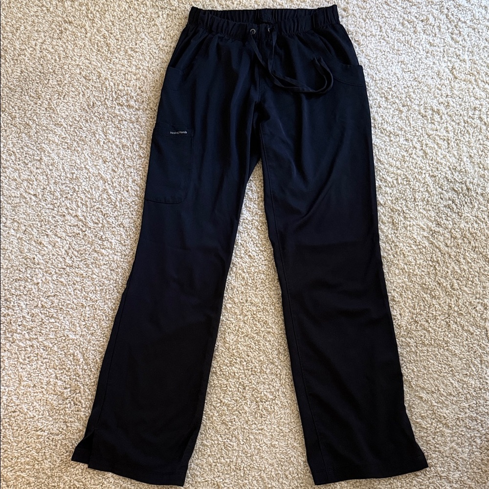 Healing Hands Black Scrub Bottoms